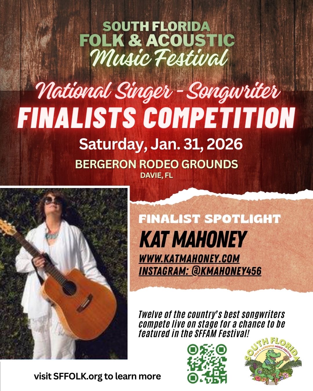 South Florida Folk & Acoustic Music Festival Finalist Kat Mahoney